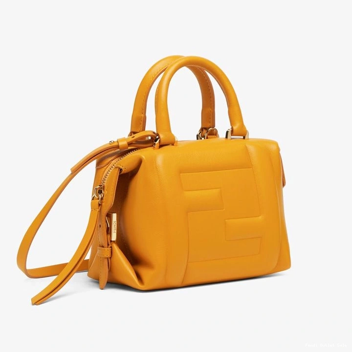 Cheap FF Yellow Cube Mini In Bag Fendi Leather Nappa 0715